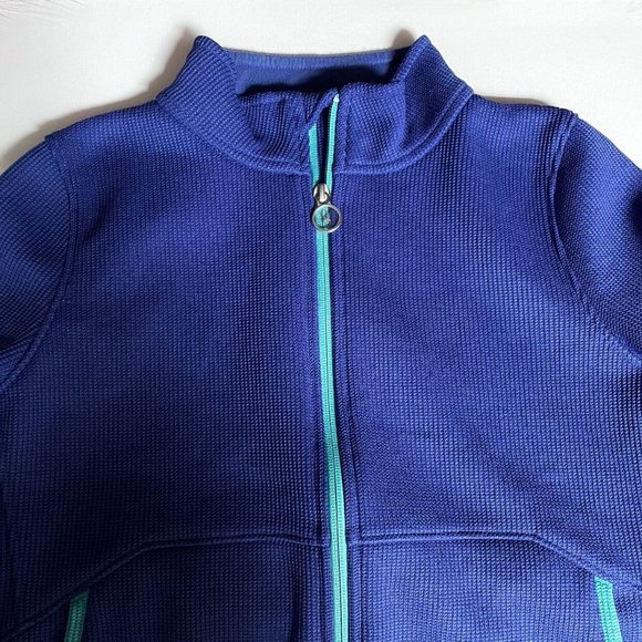 Spyder Kids Full Zip Fleece Jacket Blue Size L 14/16 Warm Ski Layer - Picture 3 of 9